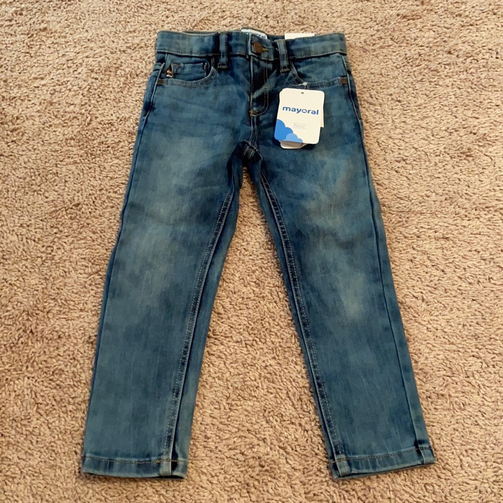 Mayoral slim fit toddler jeans - size 3T
